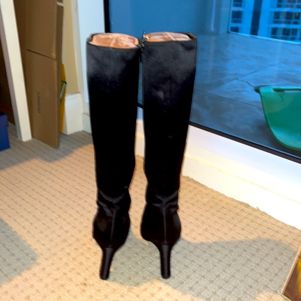 Black High Heel Boots Designer Richard Tyler View 2